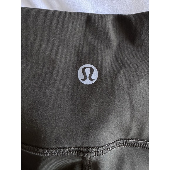 Lululemon Train Times Crop (17" Inseam) Olive Green Size 10 Workout Gym EUC - Picture 10 of 13
